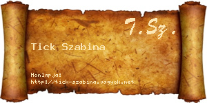 Tick Szabina névjegykártya